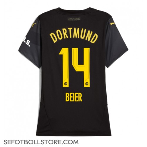 Borussia Dortmund Maximilian Beier #14 Replika Bortatröja Dam 2024-25 Kortärmad